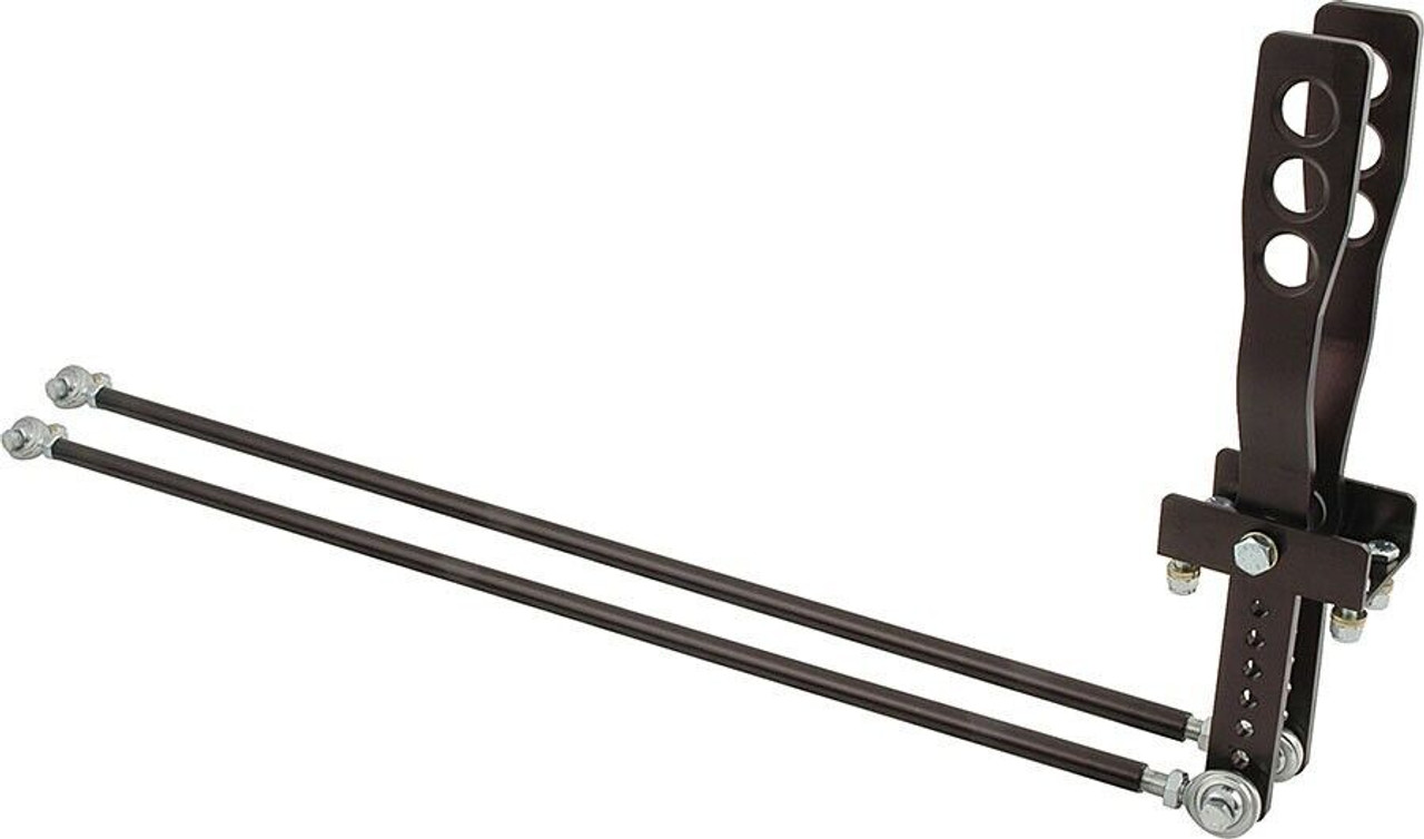 2-Lever Floor Mount Shifter Assembly - Black Aluminum for IMCA UMP Racing