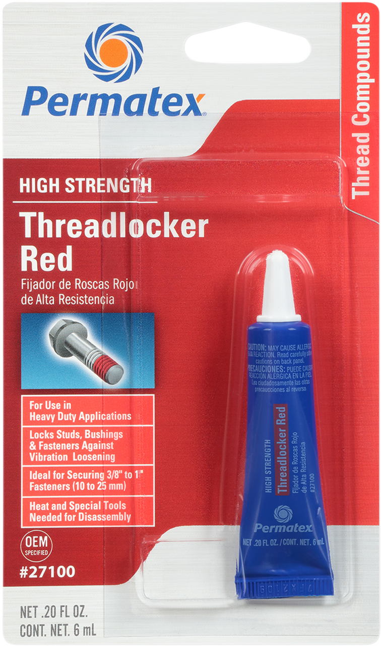 PERMATEX 271 Threadlocker - Red - 0.2 U.S. fl oz. 27100