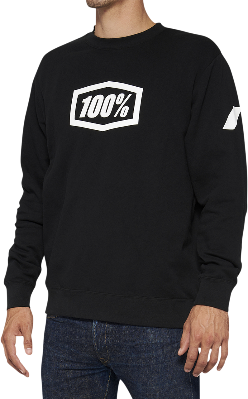 100% Icon Long-Sleeve Fleece Sweatshirt - Black - XL 20026-00003