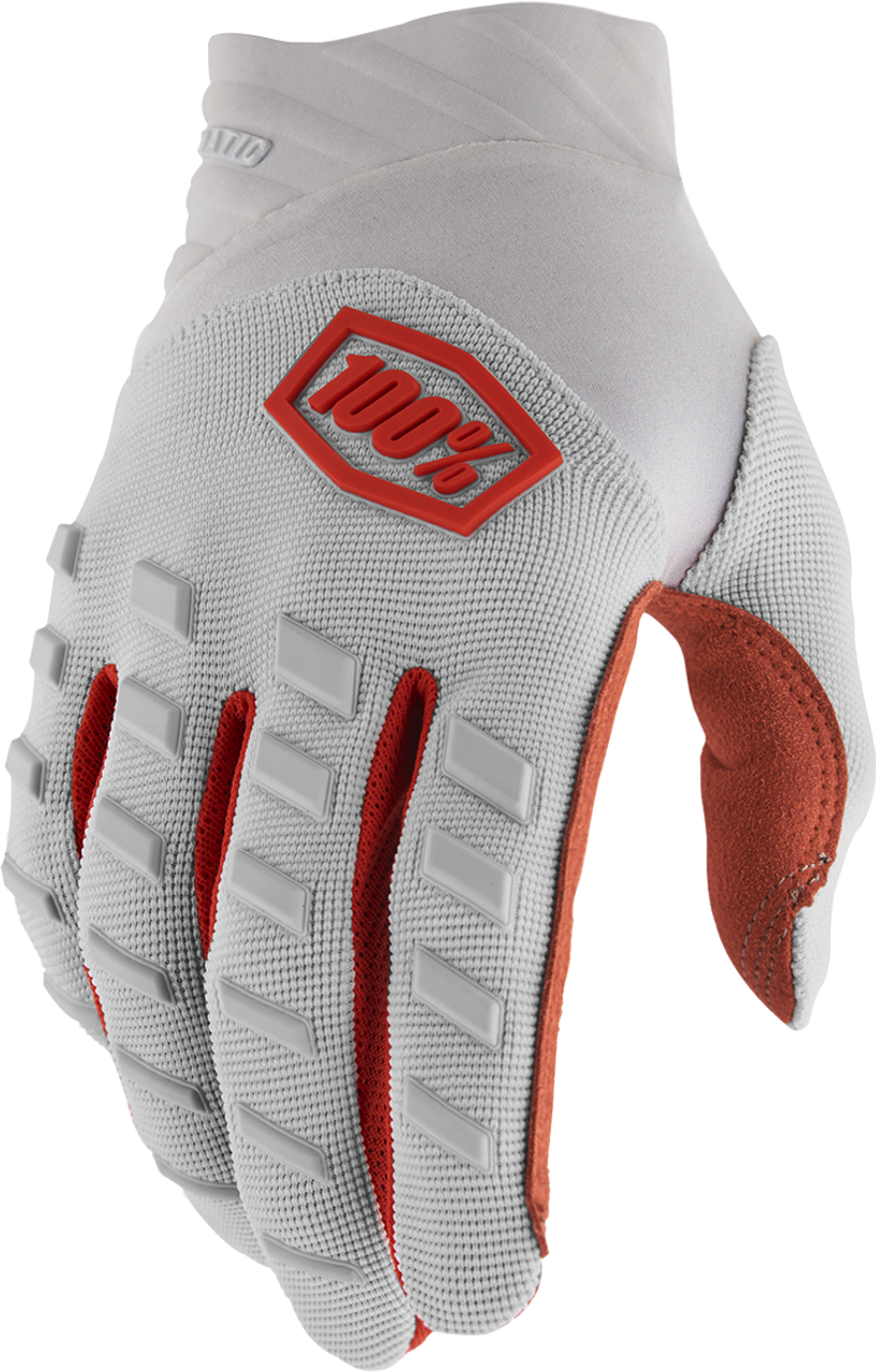 100% Airmatic Gloves - Silver - Small 10000-00040