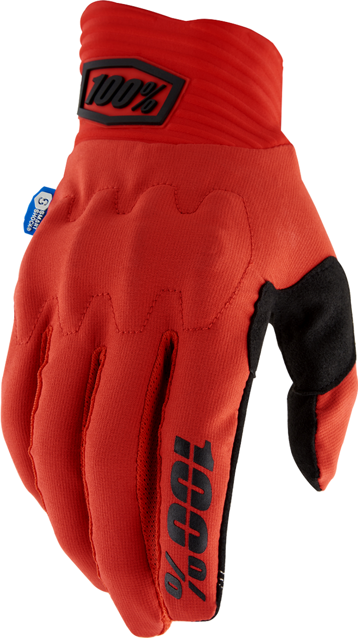 100% Cognito Smart Shock Gloves - Red - Small 10014-00045