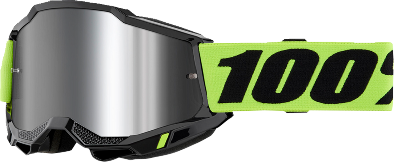 100% Accuri 2 Goggle - Neon Yellow - Silver Mirror 50014-00040