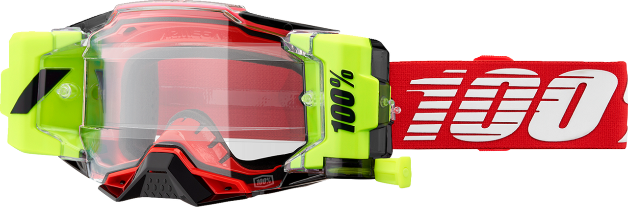 100% Armega Forecast Goggle - Red - Clear 50006-00008