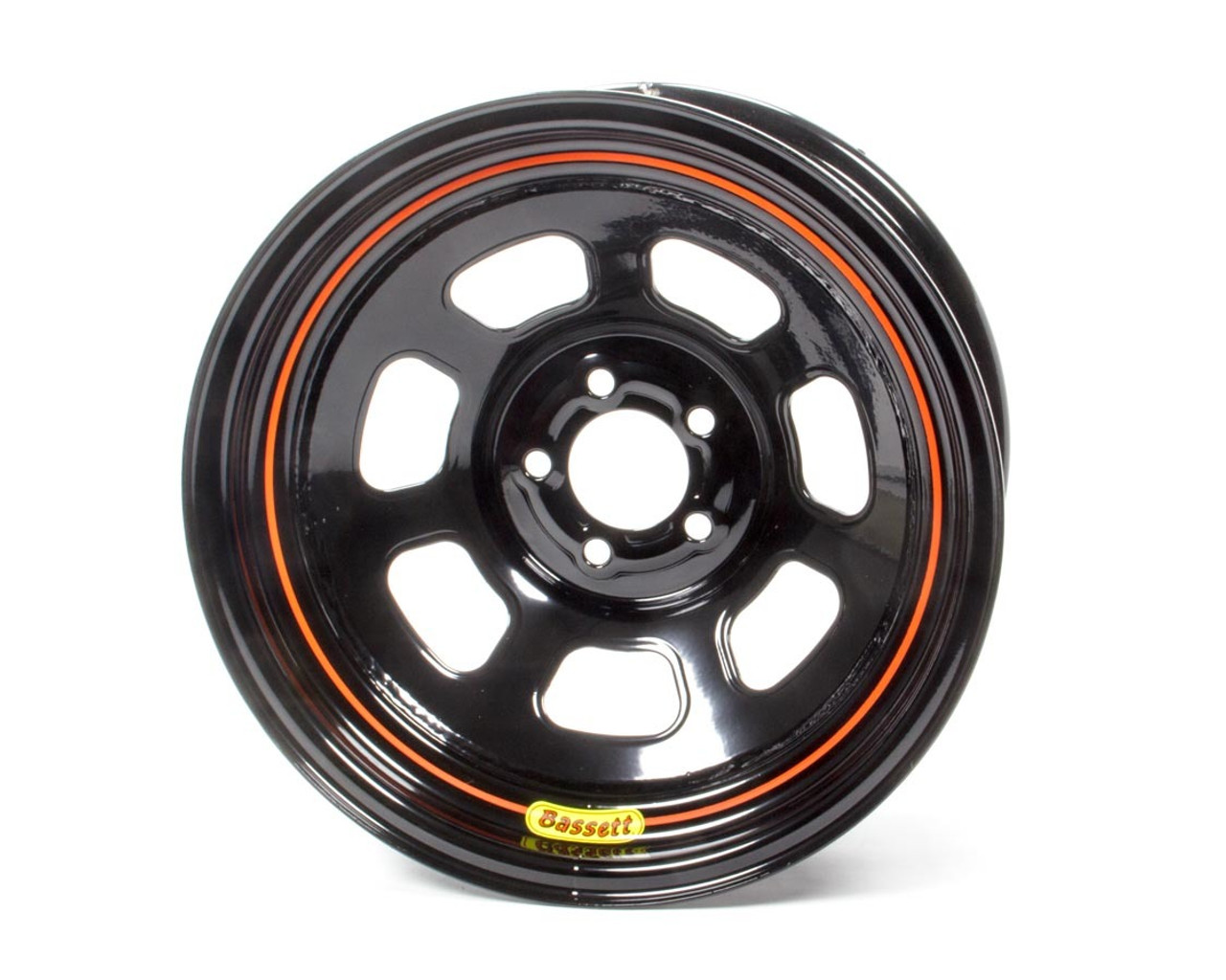 Bassett 15x7 5x100mm D- Hole 3in BS Black Wheel 57SN3