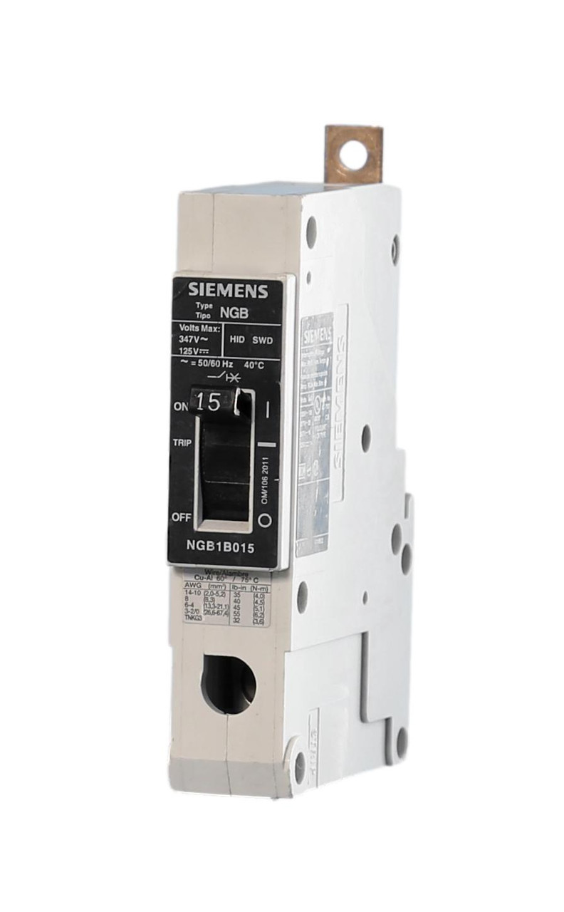 NGB1B015B 1P 600V 15 Amp Bolt-on Circuit Breaker by SIEMENS
