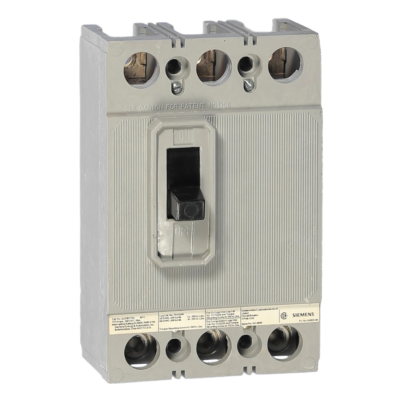 HQJ23B200H Siemens 100kAIC Circuit Breaker New no Box