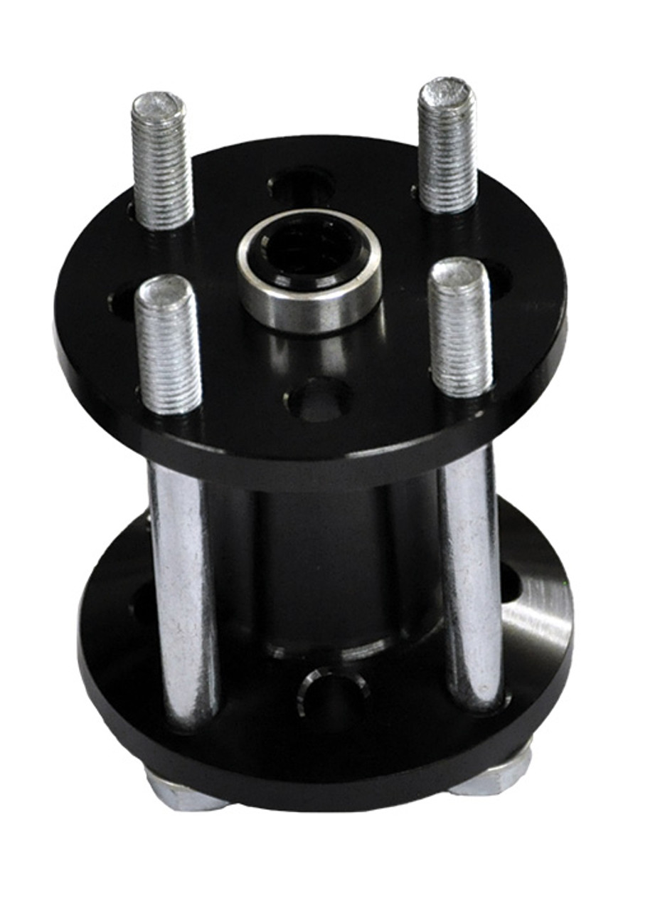 2.5" Billet Aluminum Fan Spacer Kit – Black Anodized with Bolts, Bushings & Washers