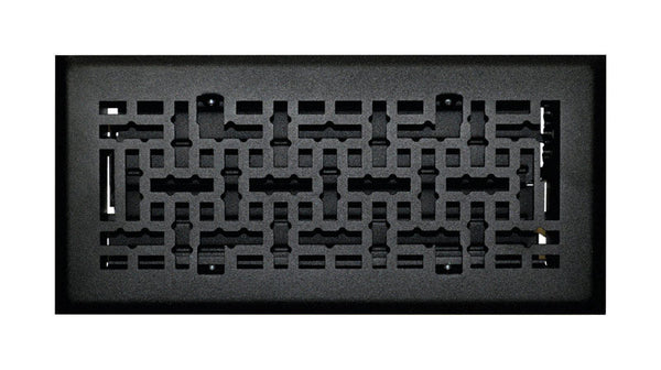 Tru Aire 4 in. H X 10 in. W 1-Way Matte Steel Floor Diffuser